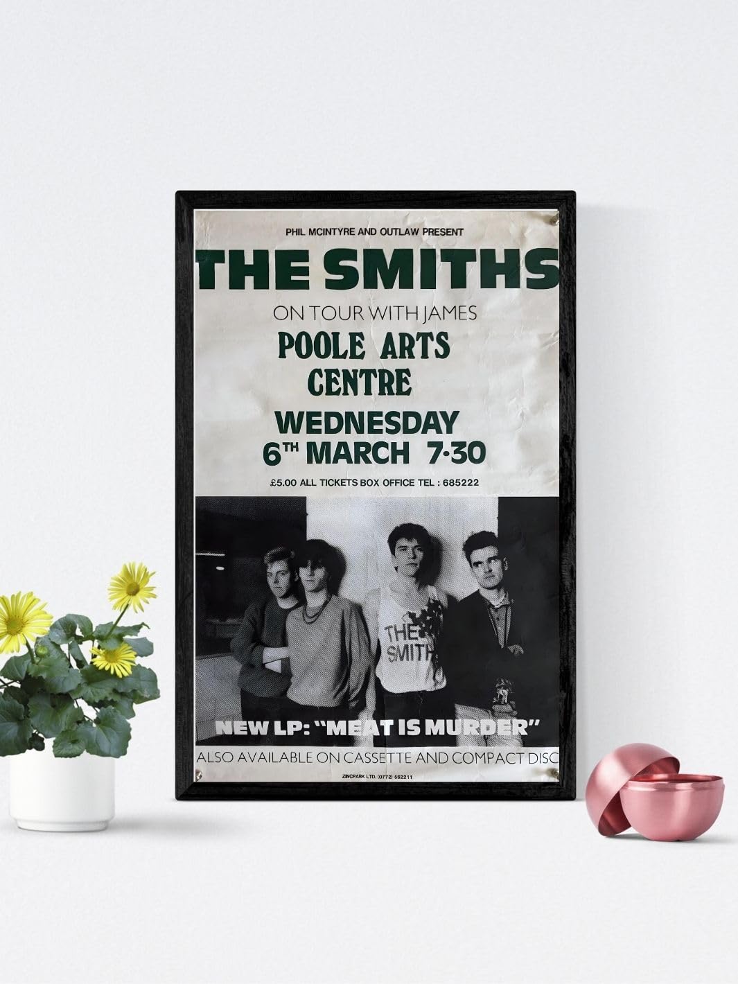 Vintage The Smiths Concert Poster | Retro Black and White